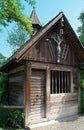 Old German wooden wayside shrine