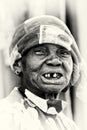 An old Ghanaian lady without some teeth