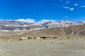 old Ghost town and former Gold Town of Ballarat, Panamint mountains in the background