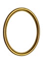 Old gilded oval picture frame