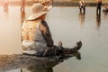 Old girls take mud baths to improve the condition of the skin and strengthen the immune system