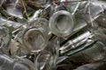 Old glass bottles, pollution Royalty Free Stock Photo