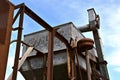 Old Gleaner hopper box on combine