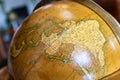 Old globe on bookshelf background with Selective focus and Retro style Science. Royalty Free Stock Photo