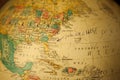 Old globe map of the world Royalty Free Stock Photo