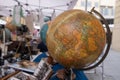 Old globe on stand of antiques market in Arezzo Royalty Free Stock Photo
