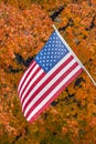 Old Glory and Glorious Autumn Color Royalty Free Stock Photo