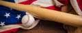 Old Glory and the National pastime Royalty Free Stock Photo