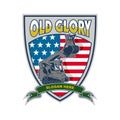 Old glory patriot illustration vector