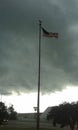 Old Glory Still Waving in a Storm Royalty Free Stock Photo