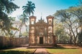 Old Goa, India. Chapel of St. Catherine of Alexandria In Sunny Day