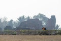 Tourists wandering about the ruins of the St. Augustine complex in the Unesco heritage site of Old