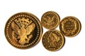 Old Gold Coins of America Royalty Free Stock Photo