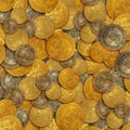 Old gold coins Royalty Free Stock Photo