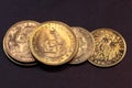 Old Gold Coins Royalty Free Stock Photo