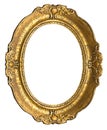 Old Gold Frame - Oval Royalty Free Stock Photo