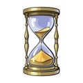 Old gold hourglass