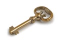 Old Gold Key Royalty Free Stock Photo