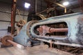 An old gold mine shaft machinery Royalty Free Stock Photo