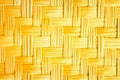 Old gold wood mat , woven nature with line patterns texture for background Royalty Free Stock Photo