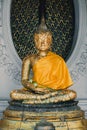Old golden Buddha image in Thailand temple. Royalty Free Stock Photo