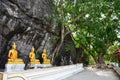 Old golden buddha statue at Wat Phra Phutthachai in Saraburi, Th