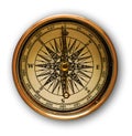 Old golden compass Royalty Free Stock Photo