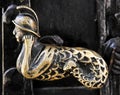Old golden door handle