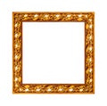 Old golden frame with empty canvas for your picture photo image Royalty Free Stock Photo