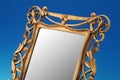 Old golden frame of a mirror Royalty Free Stock Photo