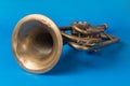 Old golden trumpet Royalty Free Stock Photo