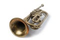 Old golden trumpet Royalty Free Stock Photo