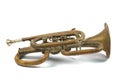 Old golden trumpet Royalty Free Stock Photo