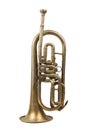 Old golden trumpet Royalty Free Stock Photo