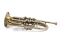 Old golden trumpet Royalty Free Stock Photo