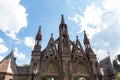 Old Gothic Entry Gate at Green-Wood Cemetery in Brooklyn Royalty Free Stock Photo