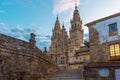 Old gothic Santiago de Compostela Cathedral, Galicia, Spain Royalty Free Stock Photo