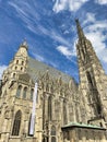 old gothic style st stephen\'s cathedral in vienna