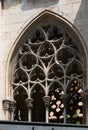 Old gothic windows of episcopal Palace Royalty Free Stock Photo