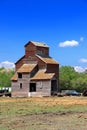 Old Grain Elevator on Great Plains, Moose Jaw, Saskatchewan, Canada Royalty Free Stock Photo