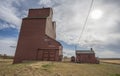 Old Grain Elevator on the Prairie at Rowley Royalty Free Stock Photo