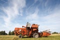 Old grain harvester Royalty Free Stock Photo