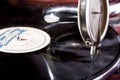 Old gramophon with vinyl record Royalty Free Stock Photo