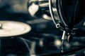 Old gramophon with vinyl record Royalty Free Stock Photo