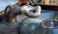 Old gramophone closeup Royalty Free Stock Photo