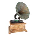 Old gramophone with a phonograph record Royalty Free Stock Photo