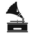 Old gramophone playing music icon Royalty Free Stock Photo