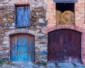 Granary in the village of Abella. Royalty Free Stock Photo