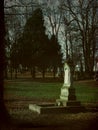 Old grave in christian cemetery Royalty Free Stock Photo