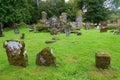 Historic grave stones in Scottish cemetery Royalty Free Stock Photo